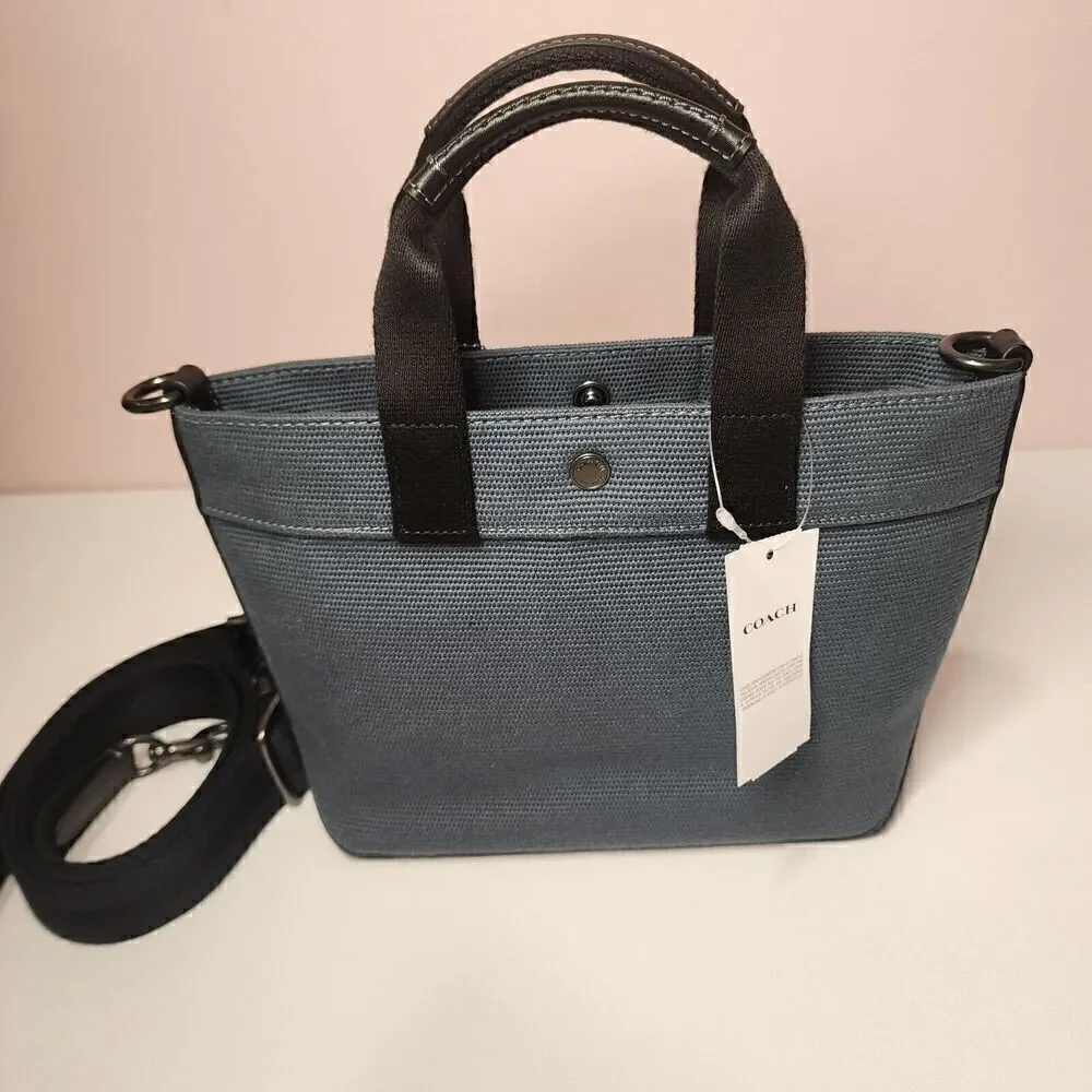 NWT Coach CU299 MEN'S Tote 20 In Colorblock QB Denim Midnight Navy